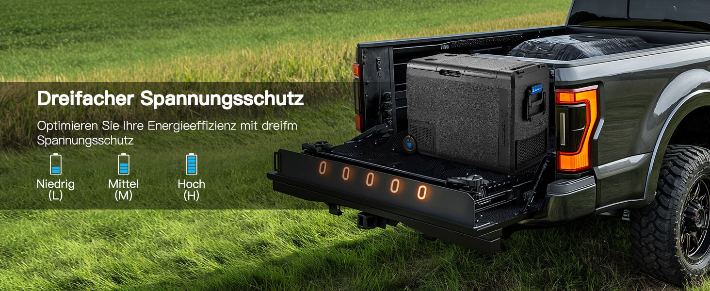 Автомобільний компресорний холодильник AAOBOSI 58L (-20°C/+20°C) з USB, 12/24V/230V для авто, вантажівок, човнів, кемпінгу та риболовлі, чорний