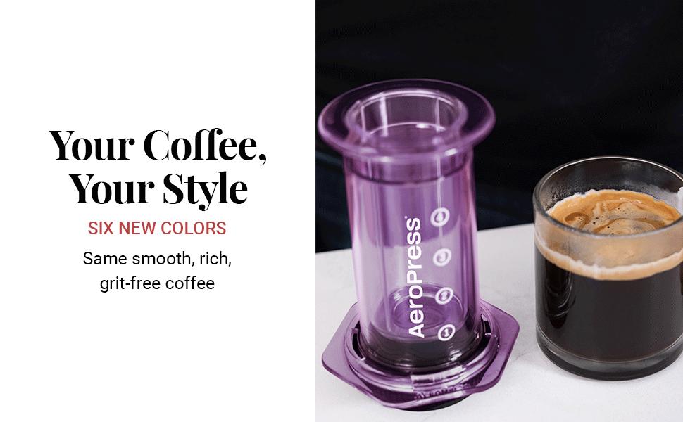 AeroPress Clear - Френч-прес для кави та еспресо, портативний, ліловий