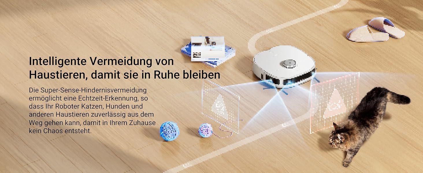 Робот-пилосос EUREKA J12 Ultra з функцією миття підлоги (самостійне очищення, прання та сушка), потужність всмоктування 5000Pa, обертова функція миття, Dual-LiDAR навігація, 3D уникнення перешкод, білий