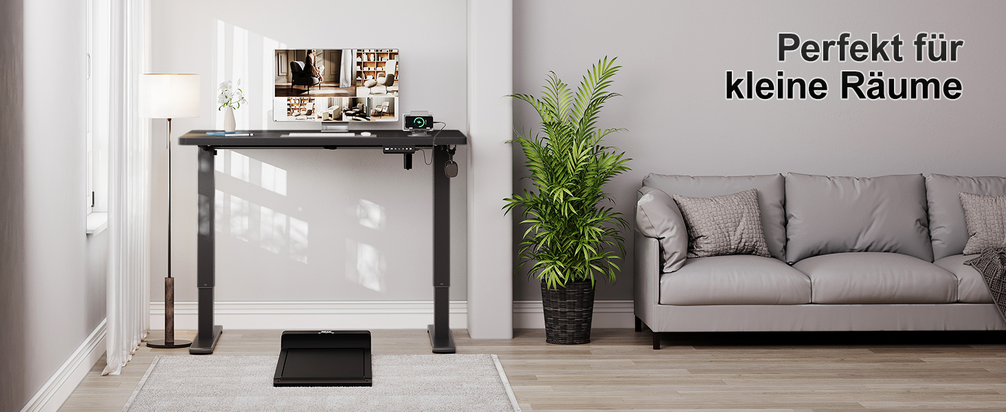 Електричний дитячий стіл Airfish, 80x60 см, регулювання висоти, пам'ять, для дому/офісу, стоячи/сидячи (чорний)