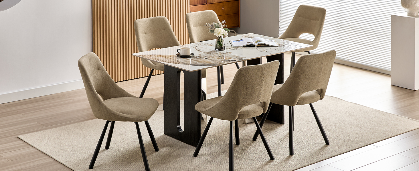 Обідні стільці поворотні 4 шт., 180° обертання, м'яка тканина кашмір-бавовна, чорні металеві ніжки, для кухні, вітальні, їдальні, хакі, 4 шт.