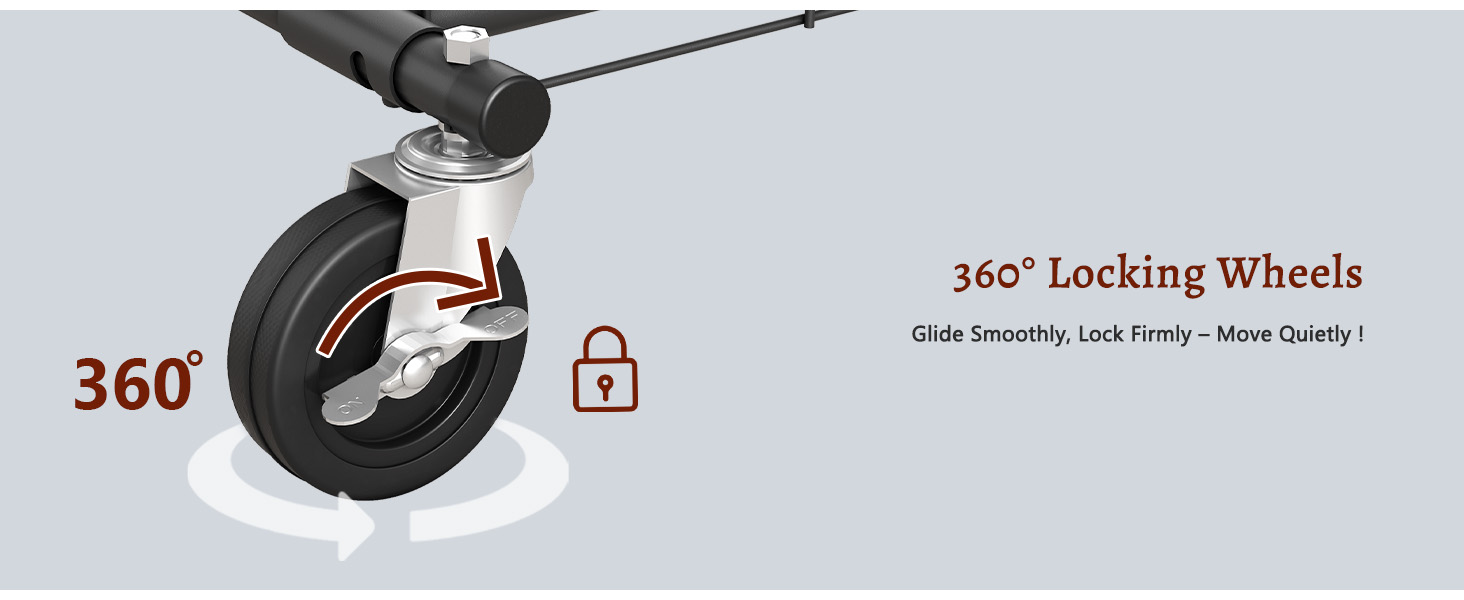 Стійка для одягу на колесах FAVOOOSTY, металева, мобільна, до 200 кг, чорна, 1 перекладина