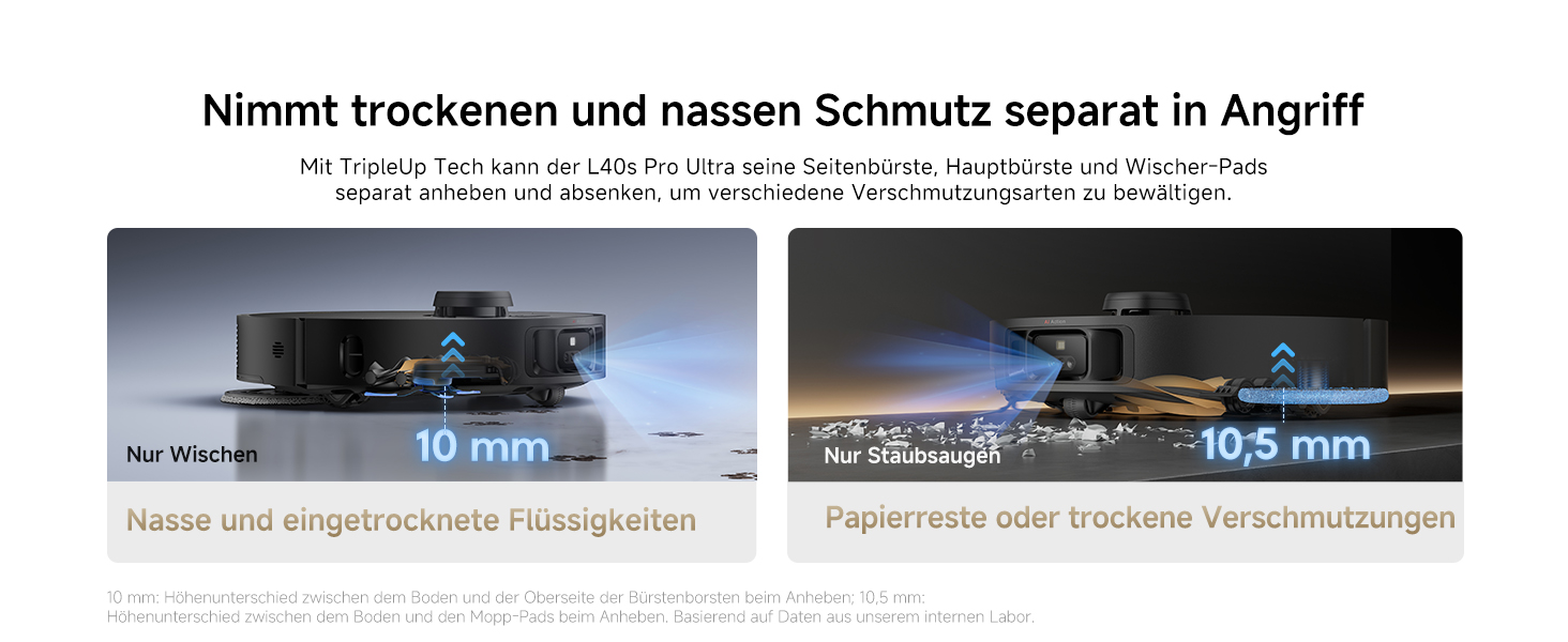 Робот-пилосос Dreame L10s Ultra Gen 2 з миючою функцією, технологією MopExtend™ RoboSwing, потужністю 10000 Па Vormax™, режим для тварин, автоматична база, різноманітне прибирання килимів