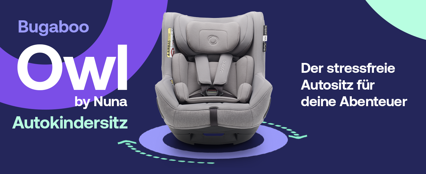 Автокрісло Bugaboo Owl by Nuna Isofix від народження до 4 років, 0-18 кг. Поворот на 360 градусів, група 0/1, максимальний комфорт і безпека, посилена оболонка та захист від бічних ударів, чорний (сірий)