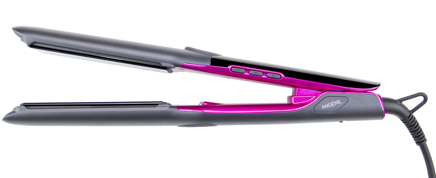 Випрямляч та плойка для волосся ANGENIL Pro Mini Titanium 2-в-1, сірий - швидке нагрівання, для подорожей