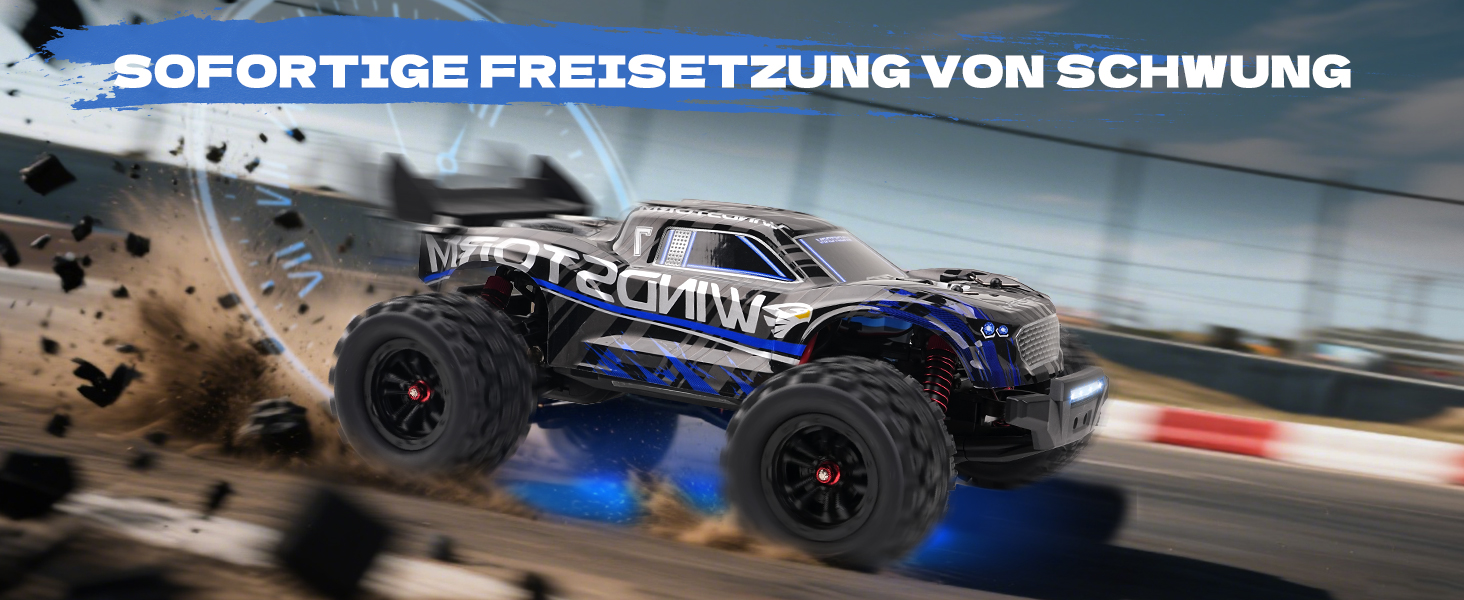 Радіокерований позашляховик 1:18 High-Speed 40 км/год RC Авто 2.4GHz 4WD для дітей та дорослих, з двома акумуляторами, фіолетовий