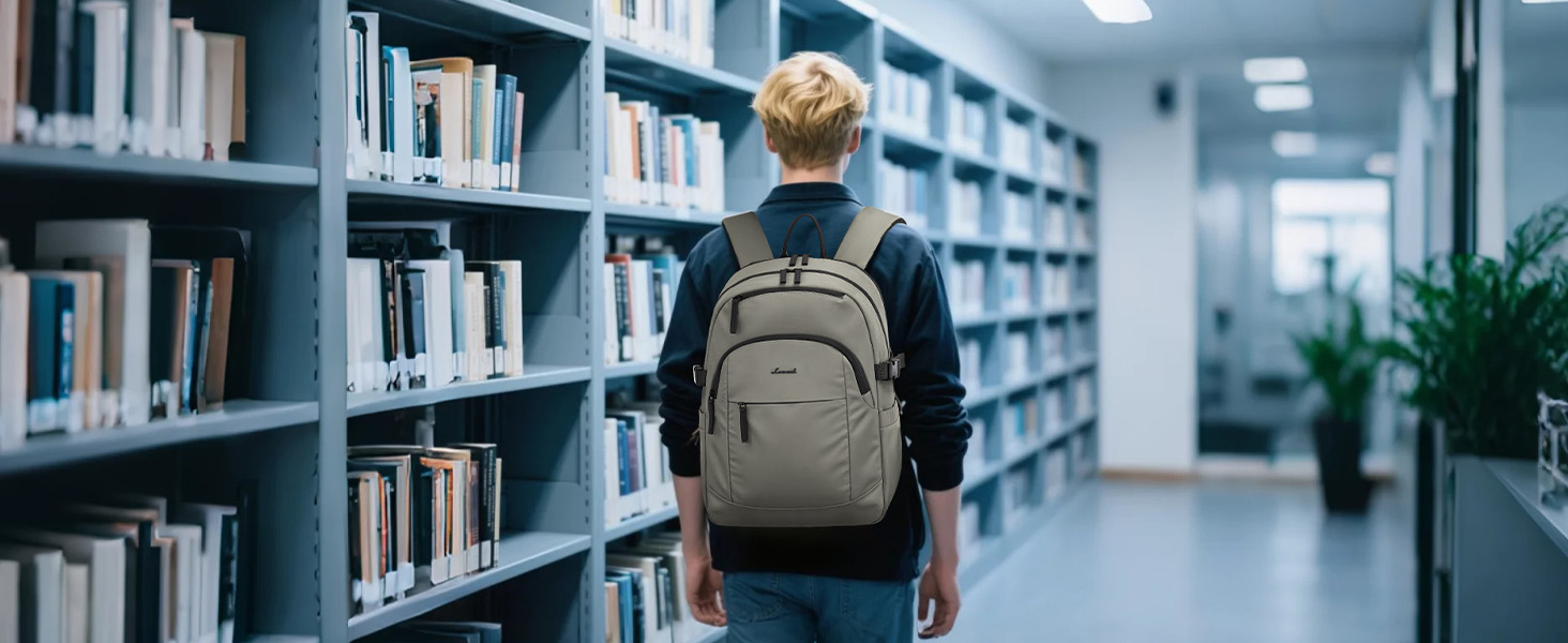 LOVEVOOK Рюкзак для ноутбука 17,3 дюйма, водонепроникний, для жінок та чоловіків, чорний