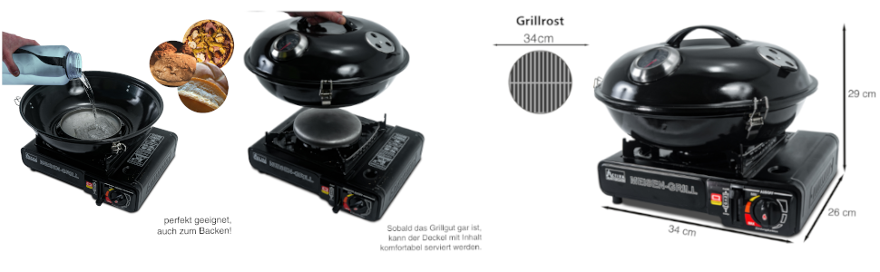 Газовий набір для кемпінгу ACTIVA Meisen з грилем та валізами | Преміум якість