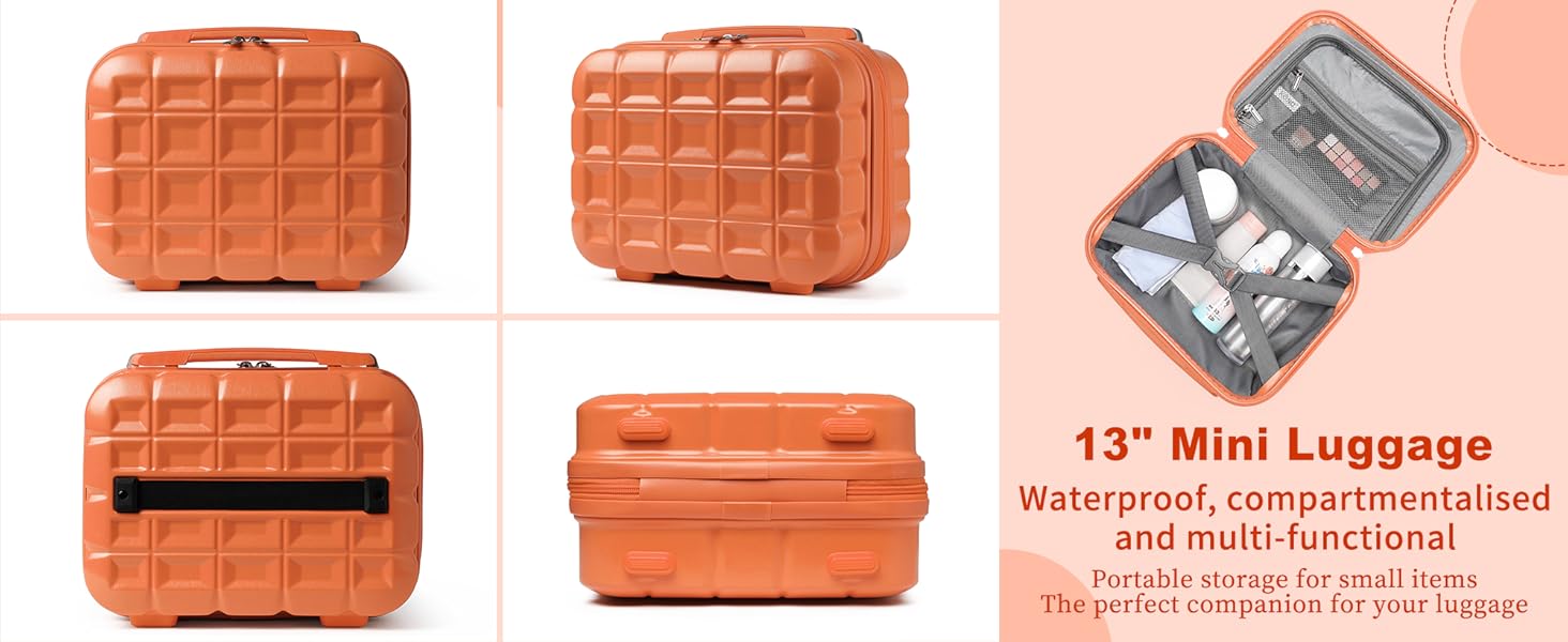 Набір валіз KONO 4 шт. з ABS-пластику з TSA замком: M, L, XL (білий)