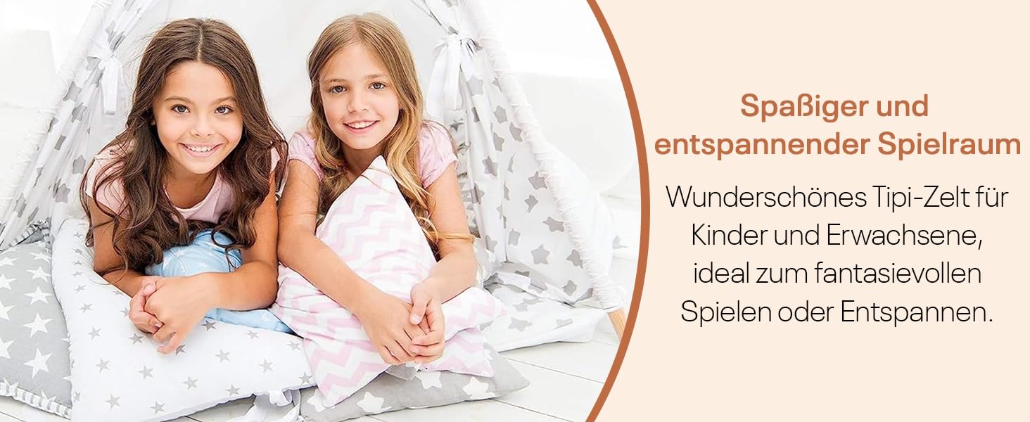 Тіпі-намет для дітей | Ігровий намет для дитячої кімнати | Намет-вігвам з м'якими подушками | Міцний намет-вігвам у стилі індіанців | Безпечний намет-вігвам для дому | Сірий намет-вігвам з тваринами для дитячої кімнати