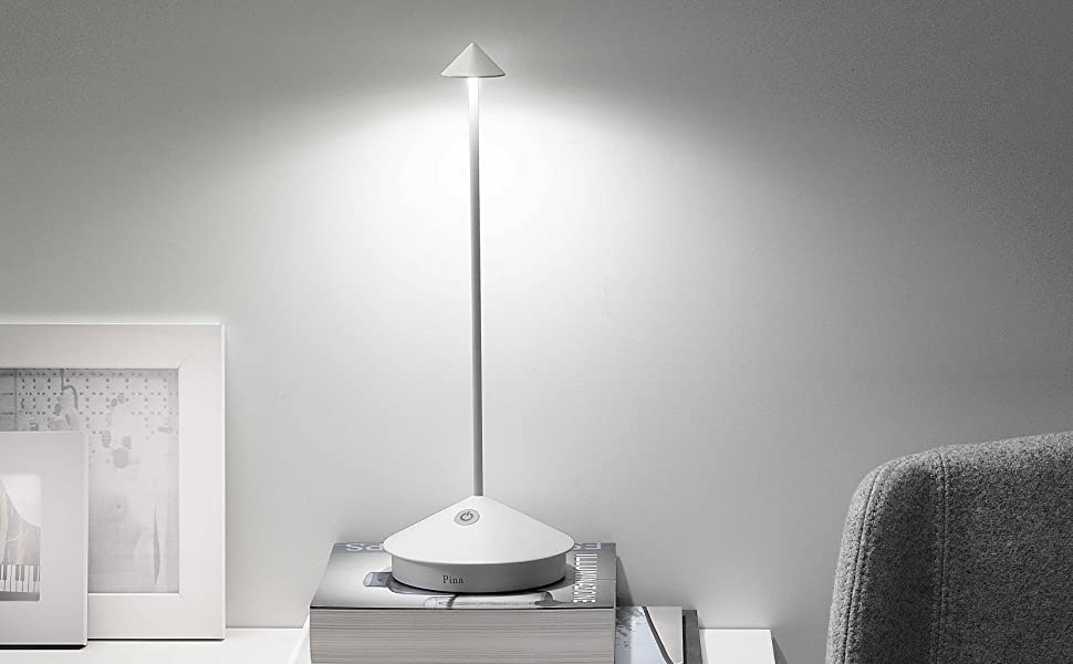 Zafferano Pina Pro: Бездротова LED-лампа для дому та саду з регулюванням яскравості, чорна