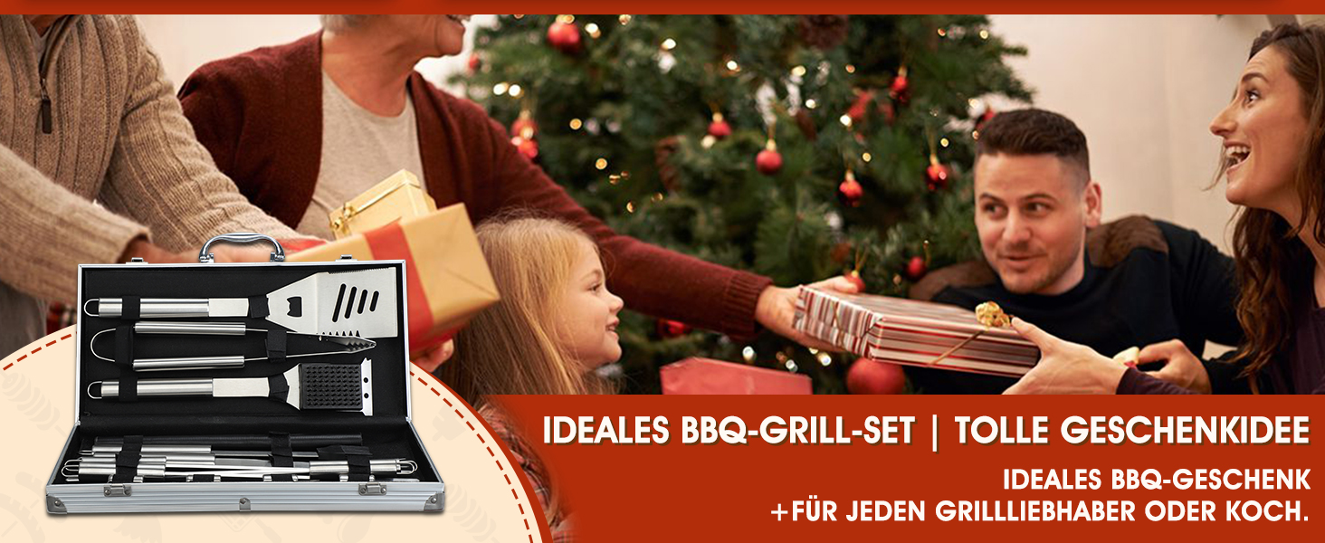 Набір гриль-посуду DRAGON RIOT з нержавіючої сталі, 29 предметів. Преміум-набір аксесуарів для гриля з лопаткою в алюмінієвому кейсі. Ідеальний подарунок для чоловіків, BBQ, для приготування їжі на відкритому повітрі.