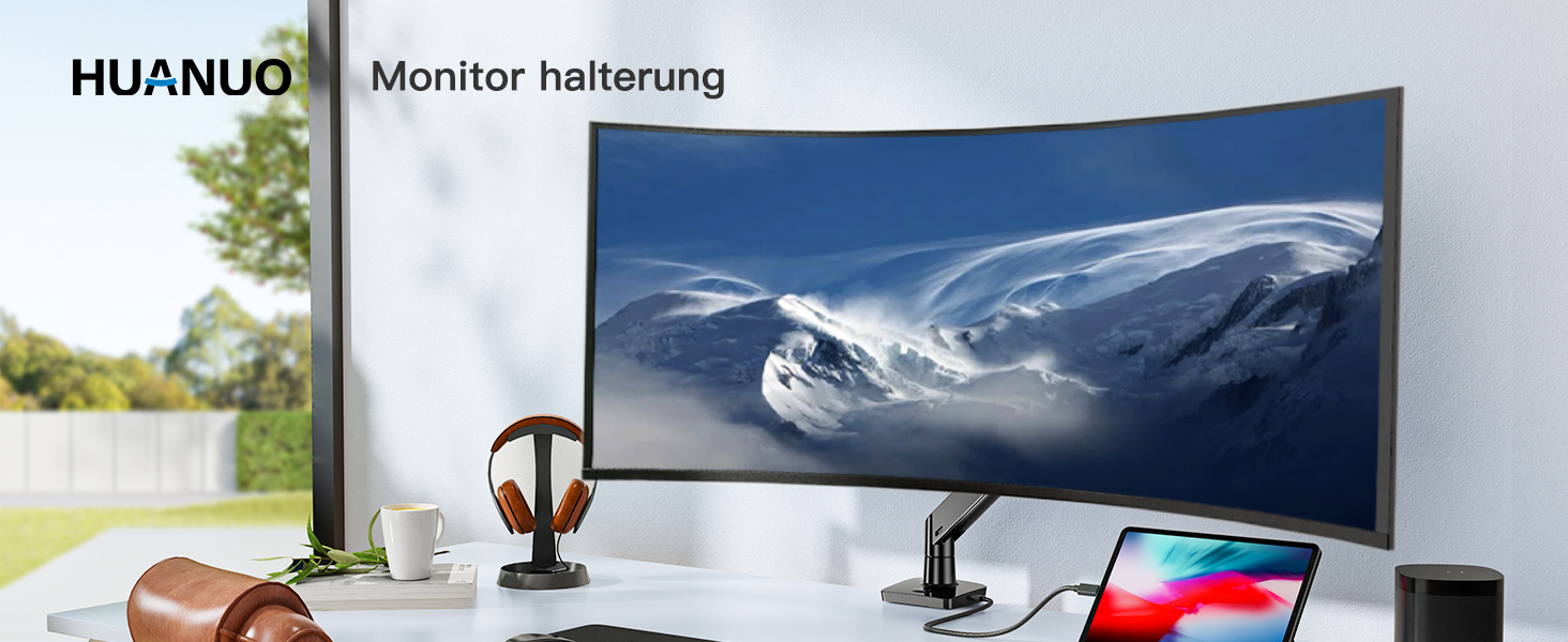 Кріплення для монітора HUANUO, 13-40 дюймів, регульований, USB, VESA 75/100 мм