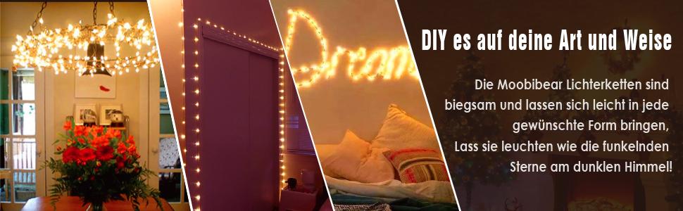 LED гірлянда для дому та саду 50м, 500 LED, мідний дріт, зірковий ефект, димування, пульт, вологостійка, для декору, на Новий Рік