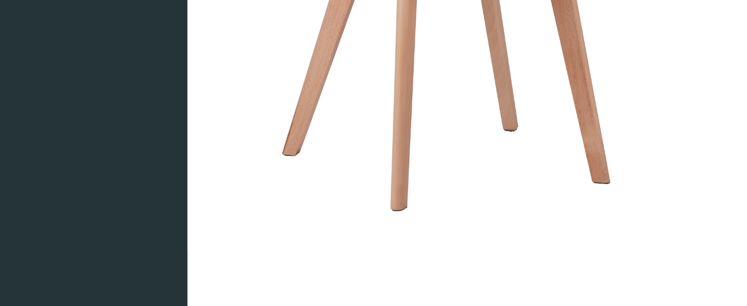 Набір з 4-х стільців Albatros для їдальні, Aalborg, білий - дерев'яні ніжки з масиву буку, скандинавський ретро-дизайн, зручний стільчик-чаша, елегантний кухонний стілець для обіднього столу