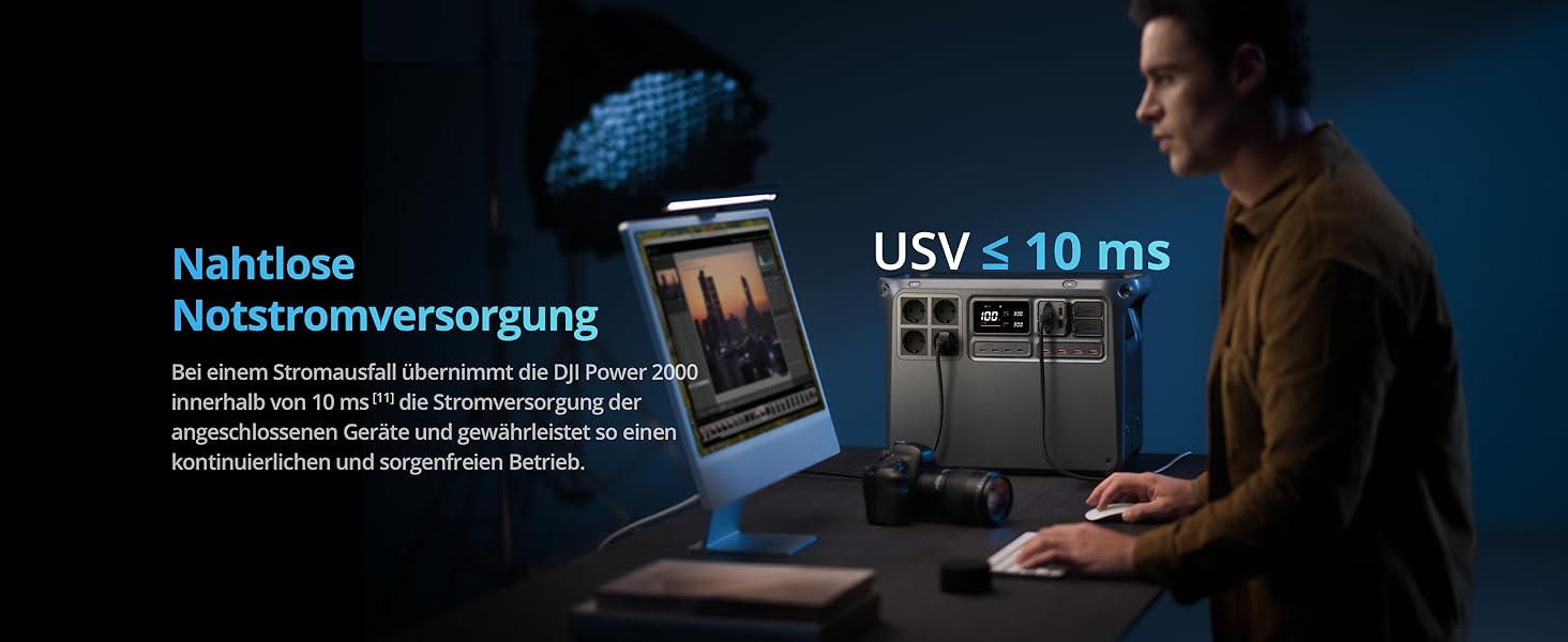 Портативна електростанція DJI Power 2000: 2048 Wh, 3000 W, LiFePO4, сонячний генератор, для дому, кемпінгу та надзвичайних ситуацій