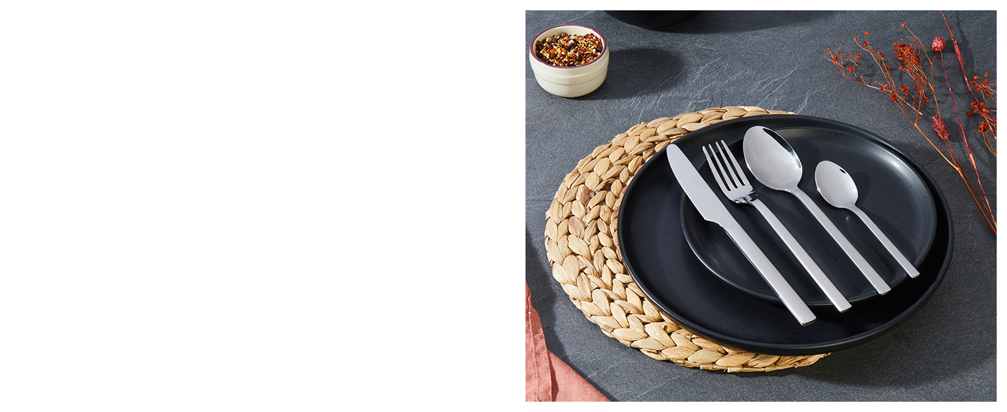 Набір столових приборів Russell Hobbs London 24 предмети, нержавіюча сталь, на 6 осіб, для мийки в посудомийній машині. Гарантія 15 років