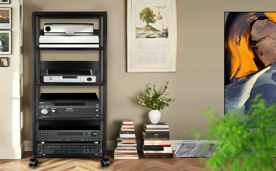 Стильна полиця-організатор для медіа та ігор Houcheyai