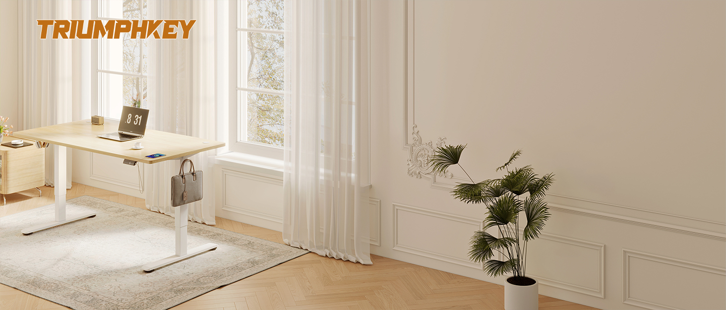 Регульований стіл висотою 200x80 см з USB-портом, 3 режими пам'яті, антиколізійна система, комп'ютерний стіл, горіх+чорний