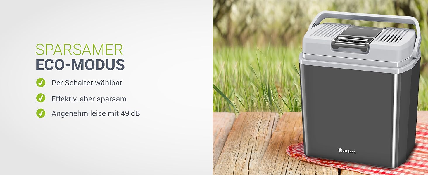 Автомобільний холодильник Juskys 24л 12/230V: термобокс для авто, кемпінгу, подорожей - охолодження та підігрів