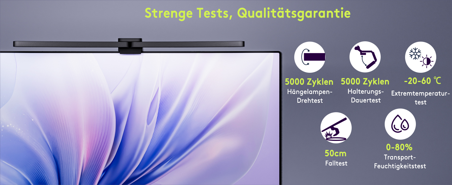 Quntis Лампа для монітора з регулюванням кута та пультом дистанційного керування, 66 см, тепле світло, авто-диммування, без мерехтіння, захист від блакитного світла, настільна лампа