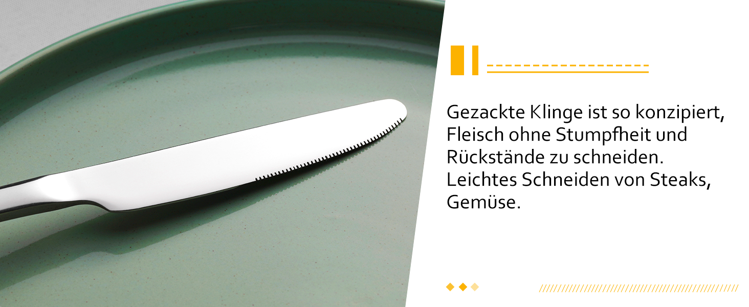 Набір столових приборів Velaze на 12 осіб (60 предметів) з нержавіючої сталі, столовий набір з 12 ножів, виделок, десертних виделок, ложок та чайних ложок, полірований, придатний для миття в посудомийній машині