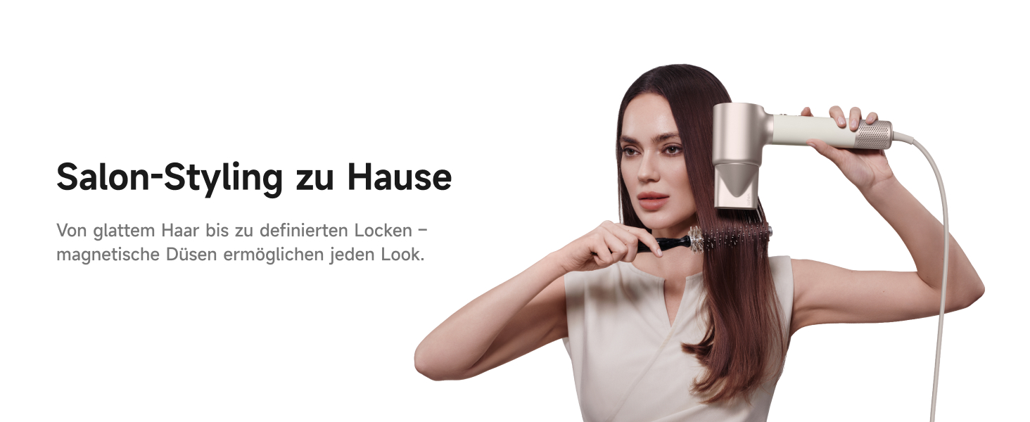 Фен для волосся Laifen Neo Special Starlight: безщітковий мотор 110 000 об/хв, іонізація 200 млн негативних іонів, інтелектуальний контроль температури, 2 магнітні насадки