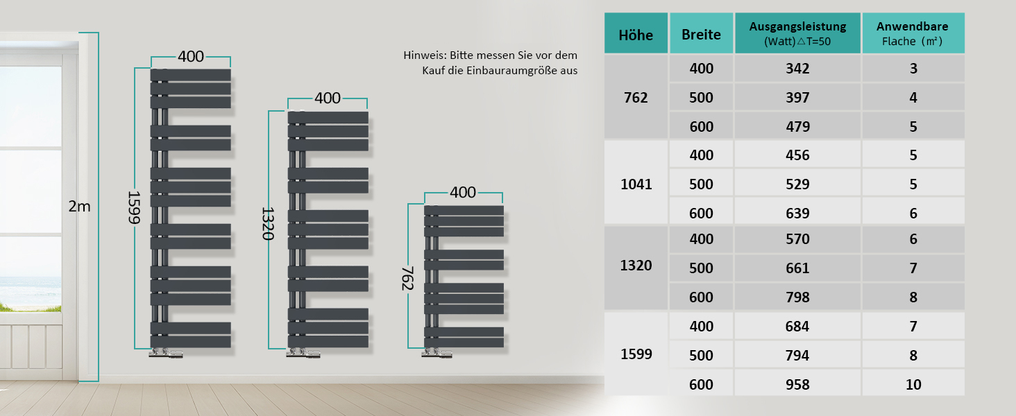 Електричний рушникосушар EMKE 104x50 см, чорний, 529W, бічний підключення