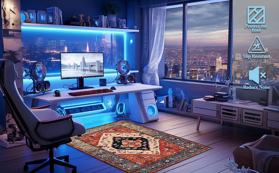 Килимок для захисту підлоги під стілець 90x120 см - килимок для ігрового крісла, офісного крісла, антиковзаючий, прямокутний