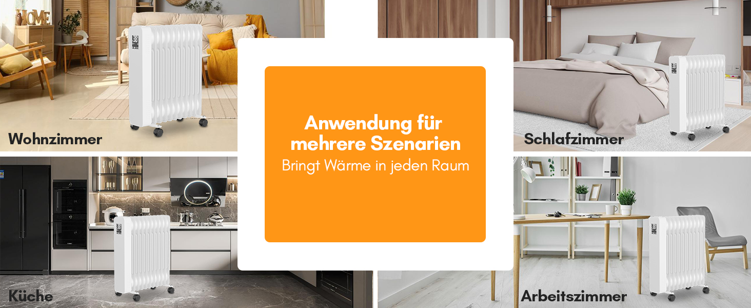 Електричний конвектор Daromigo з термостатом та Wi-Fi, 2000W, IP24, настінний, інфрачервоний, чорний, енергозберігаючий