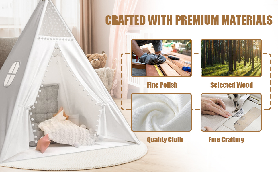 Дитячий намет-типі З вікном, ігровий намет-типі для дітей, намет-типі для дитячої кімнати, індіанський намет для гри в приміщенні та на вулиці
