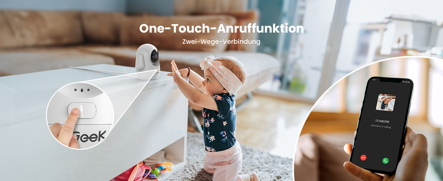 Відеоняня ieGeek з камерою 2.5K/4MP, 5.5