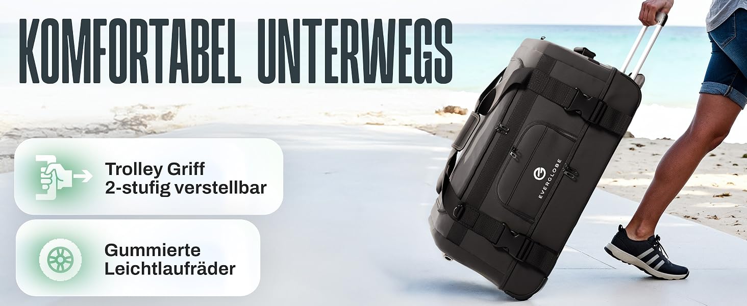 Дорожня сумка на колесах 90L XL чорна, універсальна сумка-трансформер 3в1 (тролей, рюкзак, сумка)