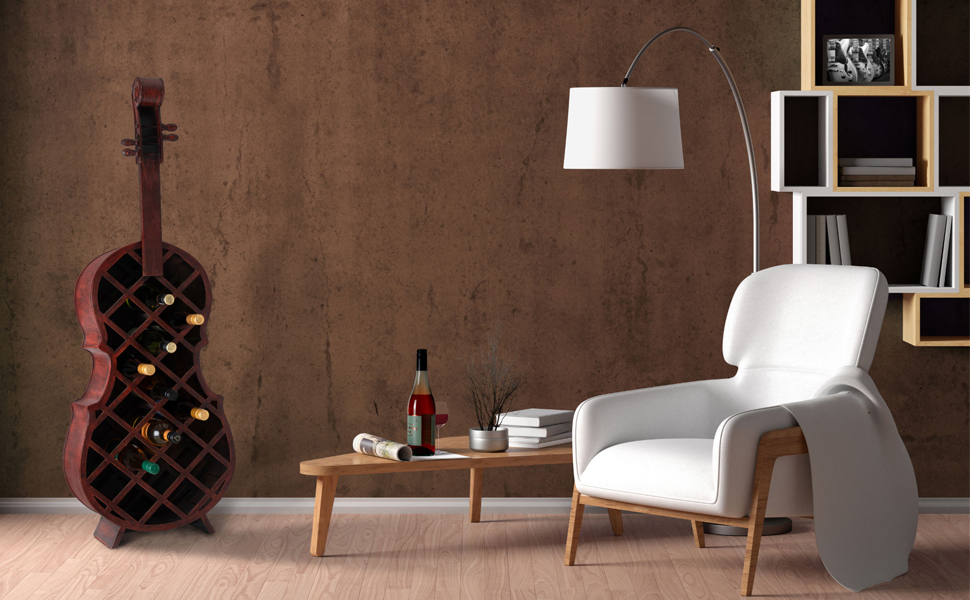 Стеллаж для вина Stradivino на 21 пляшку: дерев'яний винний ретро-стенд, ручної роботи, висота 135 см