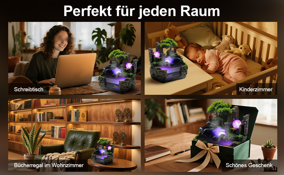 Настільний фонтан Zimmerbrunnen: міні-фонтан для дому, офісу, саду, кімнати, медитації, декору, подарунка