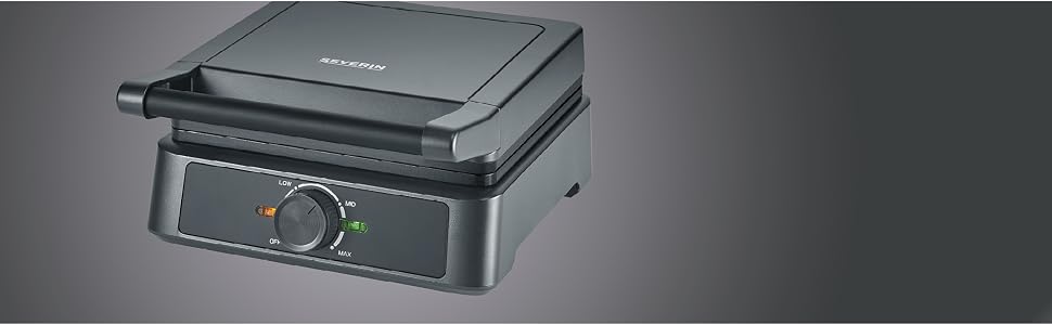 Вафельниця SEVERIN WA 2117 Black Line для бельгійських вафель у формі серця, антипригарне PFAS-free покриття, 1000 Вт, чорний/нержавіюча сталь