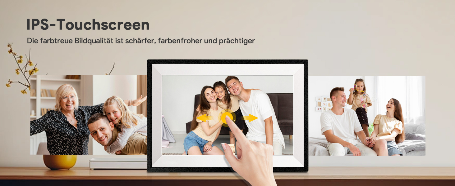 Frameo Цифровий фоторамка 10.1 дюйма, WALN, 32 ГБ, автоповорот, відправка фото/відео через додаток