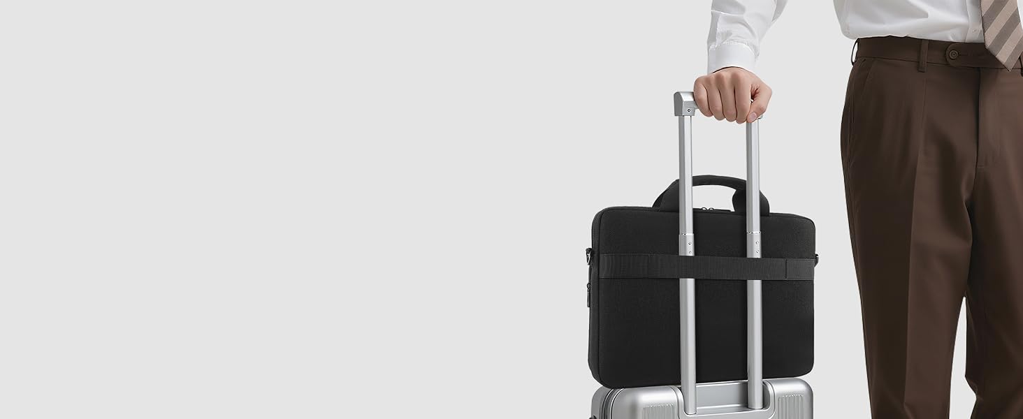 Сумка для ноутбука DOMISO 18 дюймів водовідштовхуюча, бізнес-портфель для чоловіків, чохол для ігрових ноутбуків ASUS ROG Strix Scar 18 & G18 (2023-2025), чорна