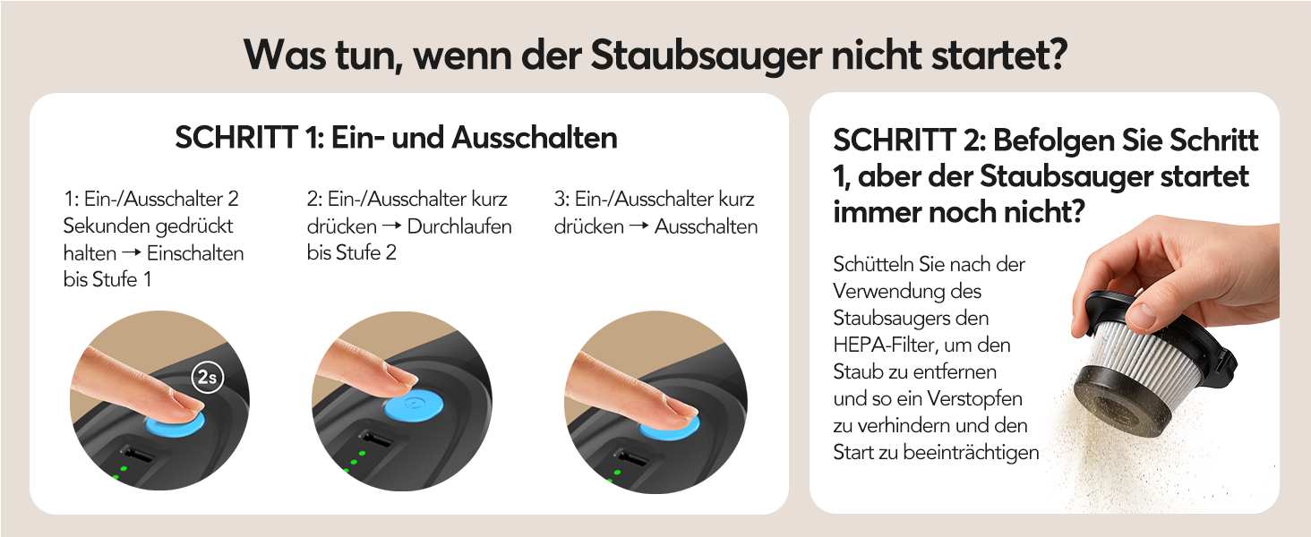 Акумуляторний ручний пилосос для авто та дому, потужність 25000Па, бездротовий з HEPA-фільтром та набором насадок, для шерсті тварин та килимів (Чорний)