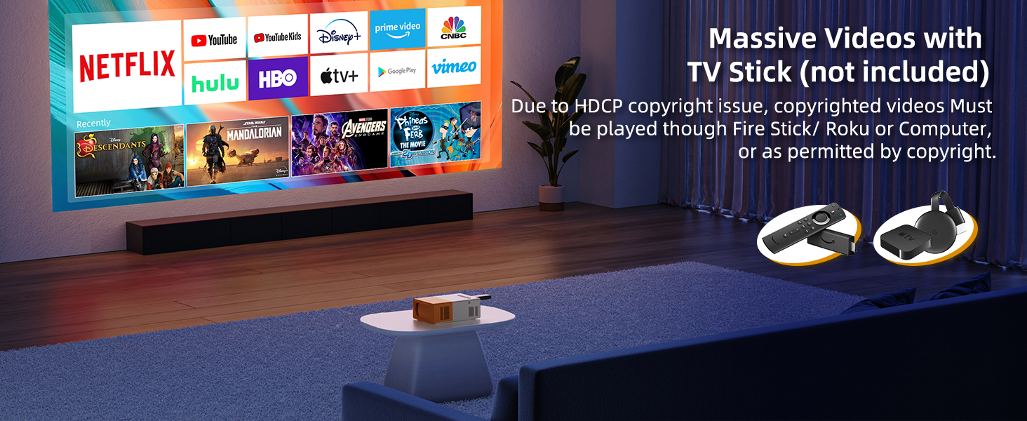 Міні-проектор PVO YG300ProMax: портативний, для мультфільмів, дитячий подарунок, для кінотеатру вдома, LED відеопроектор з можливістю підключення через кабель