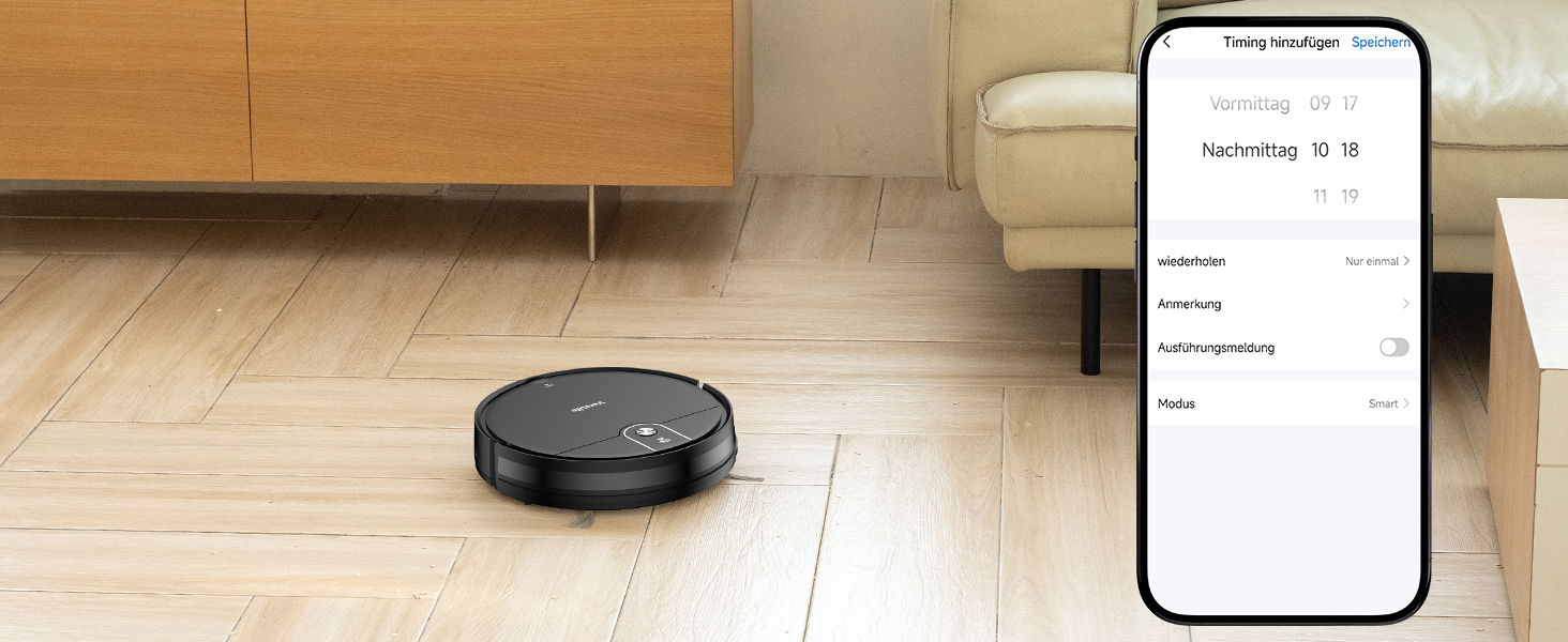 Робот-пилосос VersLife L6 з функцією миття, 4000Pa, керування через додаток, Alexa, до 120 хвилин роботи, ультратонкий дизайн, для видалення шерсті тварин, килимів та твердих підлог, чорний