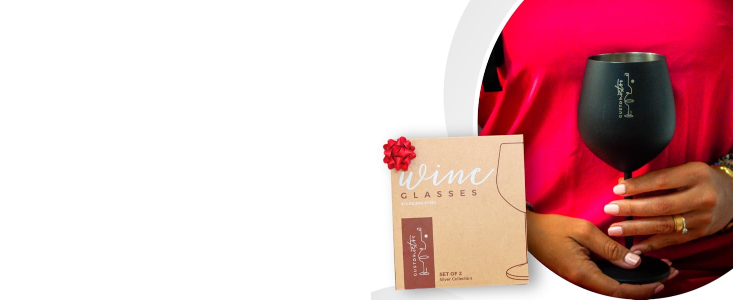 Набір келихів Gusto Nostro з нержавіючої сталі (4 шт.) - 540 мл, чорний колір. Ідеально для шампанського та коктейлів.