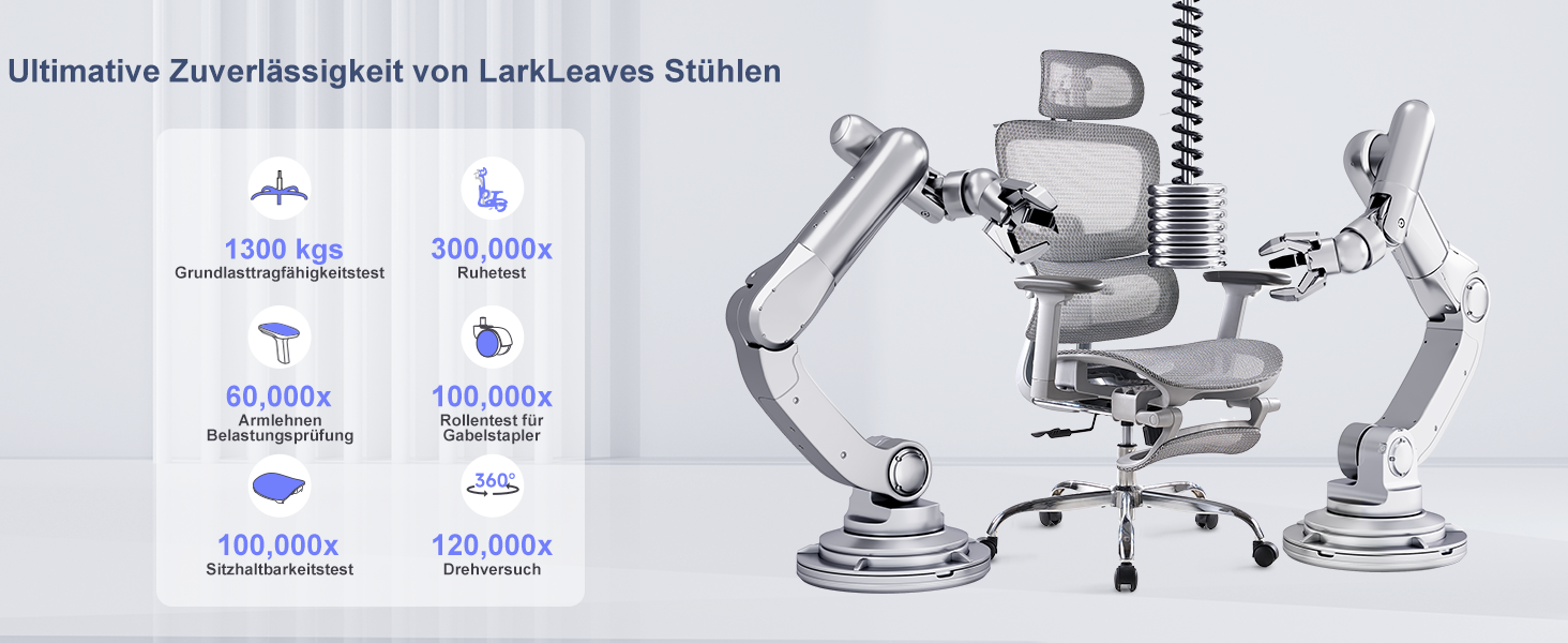 Ергономічне крісло для офісу з підніжкою та подушкою для шиї, 5-рівнева регульована спинка, 2D підтримка попереку, 3D підлокітники/підголівник, функція нахилу 145°, сітчасте сидіння, гумові колеса (Сірий, Lite)