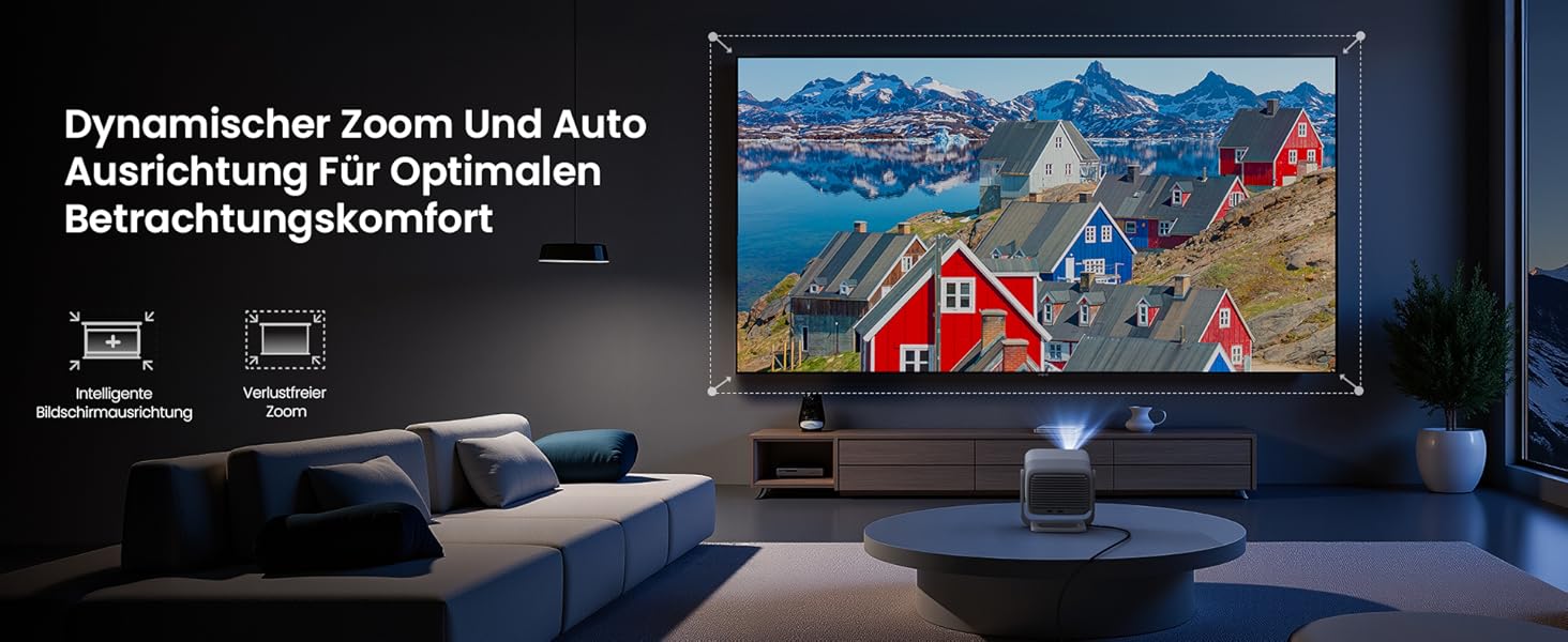 JMGO N1S 4K UHD Міні-проектор: Лазерний, 1100 ANSI люмен, Google TV, HDR10, Dolby Audio, для дому та бізнесу