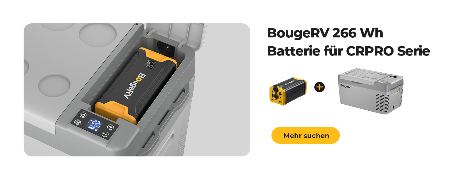 BougeRV Powerstation 266Wh: Портативний джерело живлення для автохолодильника, кемпінгу та подорожей з USB-C, DC та швидкою зарядкою 100W