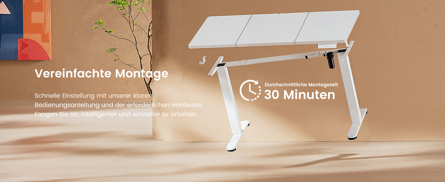 Електричний регульований стіл ErGear 160x80 см з пам'яттю, білий. Підключення до плати 120x60 см для дому та офісу