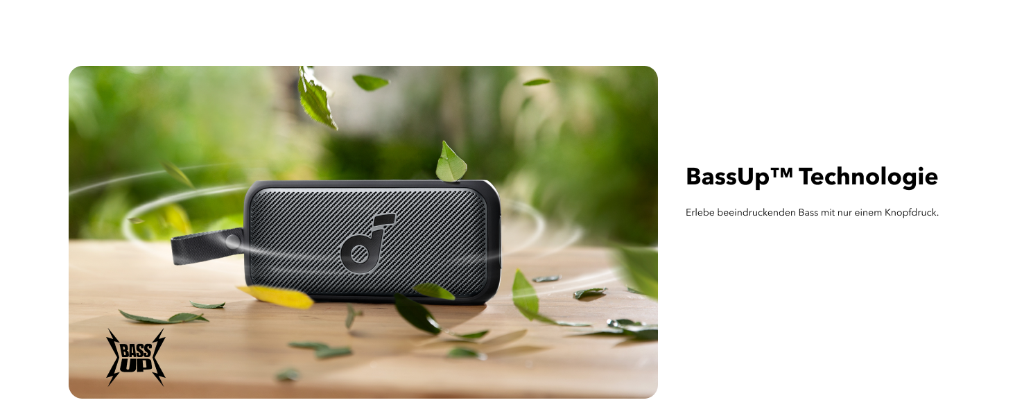 Soundcore Motion 300: Бездроковий портативний Bluetooth-динамік з BassUp, SmartTune, 30W, 13h, IPX7, для дому, саду, кемпінгу та подорожей (Чорний)