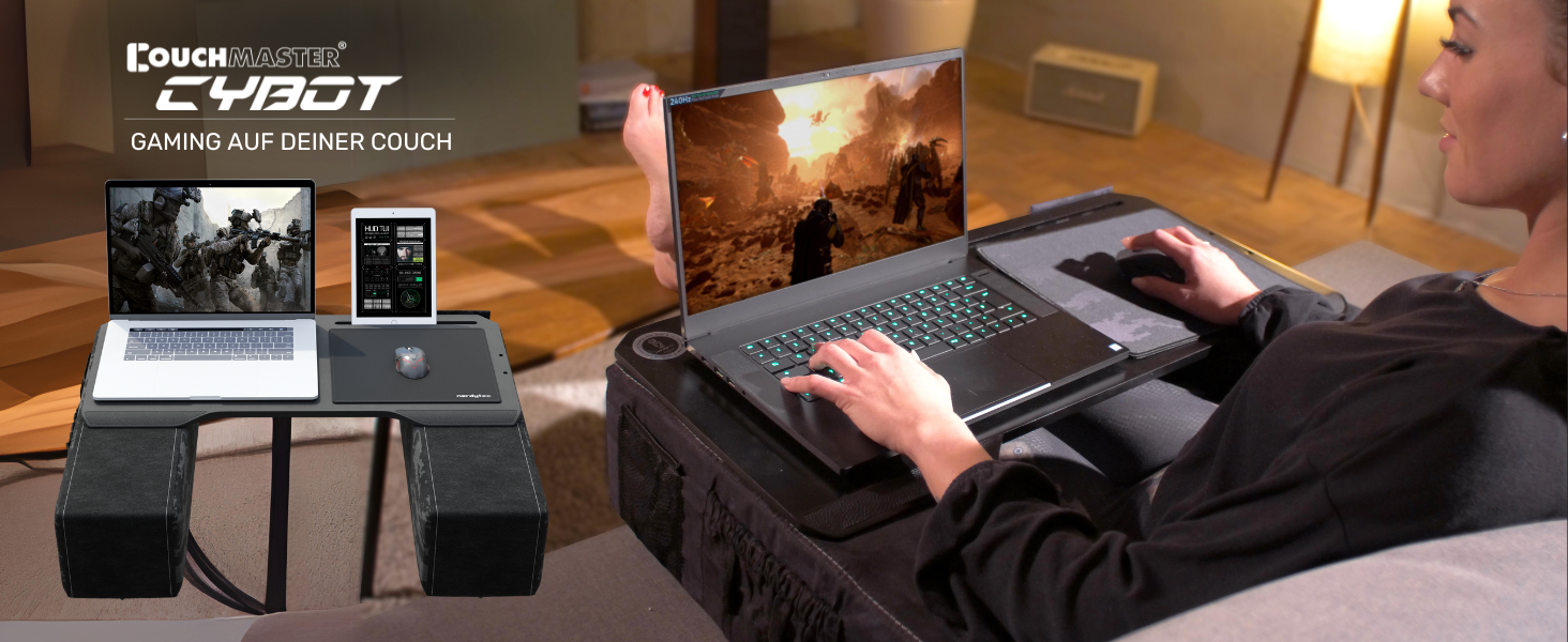 Couchmaster CYWORX: ергономічний стіл для ноутбука на диван, софу чи ліжко (рожевий)