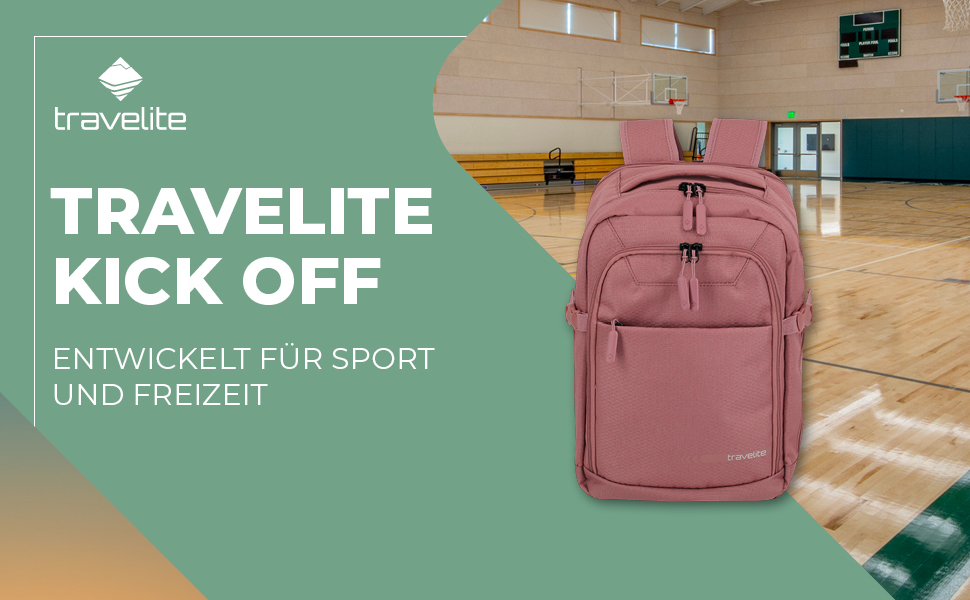 Рюкзак для ручної поклажі Travelite KICK OFF, 20-23 л, 40x25x20-23 см, колір Rosé