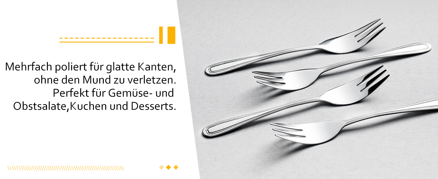 Набір столових приборів Velaze на 12 осіб (60 предметів) з нержавіючої сталі. Включає: 12 ножів, виделок, ложок, чайних ложок, виделок для тортів. Полірування, придатний для миття в посудомийній машині.